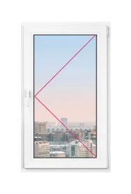 Одностворчатое окно Rehau Blitz 600x1000 - 1 Одностворчатое окно Rehau Blitz 600x1000 - фото - 1