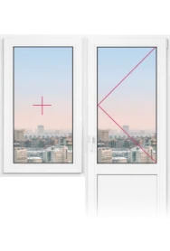 Балконный блок Rehau Blitz 1700x2100 - 1 Балконный блок Rehau Blitz 1700x2100 - фото - 1